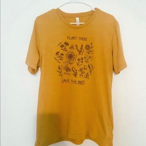 save the bees yellow oversized tee!!